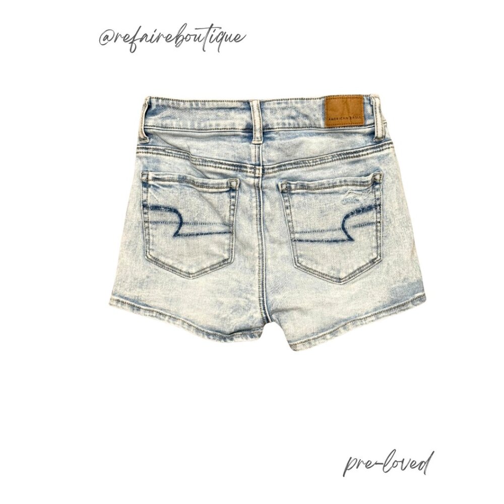 American Eagle Hi-Rise Shortie Denim Shorts - Picture 2 of 5